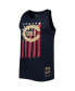 Men's Navy Chicago Cubs Cooperstown Collection Stars and Stripes Tank Top