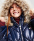 Фото #3 товара Big Girls Diamond Quilt Long Hooded Puffer Jacket