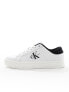 Фото #3 товара Calvin Klein leather trainers in white and black