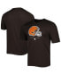 Фото #4 товара Men's Brown Cleveland Browns Combine Authentic Ball Logo T-shirt