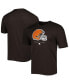 Men's Brown Cleveland Browns Combine Authentic Ball Logo T-shirt