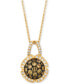 Фото #1 товара Le Vian chocolatier® Diamond Cluster 18" Pendant Necklace (7/8 ct. t.w.) in 14k Gold