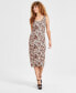 ფოტო #4 პროდუქტის Women's Cheetah-Print Jersey Midi Dress, Created for Macy's