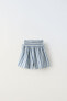 Striped bermuda shorts with elastic detail