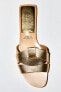 Фото #12 товара Сандалии кожаные со скрещенными деталями на плоской подошве ZARA