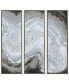 Фото #1 товара Iced Textured Metallic Hand Painted Wall Art Set by Martin Edwards, 60" x 20" x 1.5"