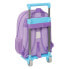 School Rucksack with Wheels Stitch Sweet Blue Lilac 26 x 11 x 67 cm 26 x 34 x 11 cm