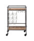 Фото #4 товара Chinese Fir and Metal Industrial Bar Cart