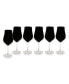 Фото #1 товара Black Wine Glasses with Stem 9", Set of 6