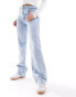 Фото #11 товара Stradivarius STR comfort fit straight leg jean in light blue