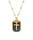 Symbols of Faith Enamel Blue Cross Necklace