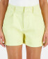 Women's Faux-Leather Pleated Shorts