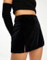 Фото #6 товара Miss Selfridge velvet tailored skort in black