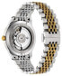 ფოტო #4 პროდუქტის Unisex Swiss G-Timeless Two-Tone PVD Stainless Steel Bracelet Watch 40mm