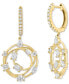 ფოტო #1 პროდუქტის EFFY® Diamond Multi-Cut Interlocking Circle Dangle Hoop Earrings (1 ct. t.w.) in 14k Gold