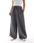 Фото #3 товара ASOS DESIGN Petite cord wide leg pull on trouser in grey