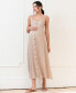 Фото #8 товара Women's Linen-Blend Button-Front Midi Dress