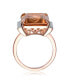 ფოტო #3 პროდუქტის Sterling Silver 18K Rose Gold Plated Orange and White Cubic Zirconia Accent Ring