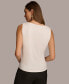 Фото #2 товара Women's Asymmetric-Neck Sleeveless Top