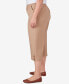 ფოტო #3 პროდუქტის Plus Size Classic Stretch Waist Accord Capri Pants with Button Hem