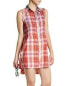 Aratta 161441 Women's Sleeveless Plaid-print Hi-low Shirt Dress Red Sz. M