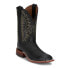 Фото #2 товара Justin Boots Poston Wide Square Toe Cowboy Mens Black Casual Boots BR387