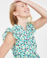 Фото #3 товара Women's Printed Ruffled Dress, Created for Macy's