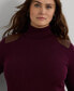 Фото #3 товара Plus Size Shoulder-Patch Turtleneck Sweater