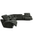 Фото #11 товара Sebaston 7-Pc. Fabric Sectional with 2 Power Motion Recliners and 2 USB Consoles, Created for Macy's