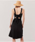 ფოტო #2 პროდუქტის Plus Size Cotton Fit & Flare Tie-Back Dress