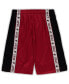 Men's Red and Black Miami Heat Big and Tall Tape Mesh Shorts