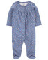 Фото #3 товара Baby Floral Snap-Up Cotton Sleep & Play 9M