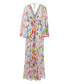 Women's Printed V-Neck Long Dress