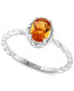 ფოტო #1 პროდუქტის EFFY® Citrine Oval Rope Ring (3/4 ct. t.w.) in Sterling Silver