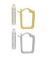 ფოტო #1 პროდუქტის Gold Plated 2-Piece Click Top Hoop Earrings Set