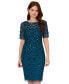 ფოტო #3 პროდუქტის Beaded Floral Sheath Dress