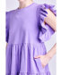 Фото #3 товара Women's Knit Ruffled Mini Dress