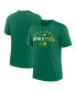 Фото #1 товара Men's Heather Green Oakland Athletics Rewind Review Slash Tri-Blend T-shirt