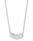 Фото #2 товара Forever Grown Diamonds lab Grown Diamond Horizontal Cluster Bar Pendant Necklace (3/8 ct. t.w.) in Sterling Silver or 14k Gold-Plated Sterling Silver, 16" + 2" extender