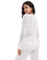 Фото #4 товара ASOS DESIGN knitted tie front long sleeve cardigan in cream