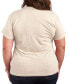 ფოტო #2 პროდუქტის Trendy Plus Size No Talky Till Coffee Graphic Short Sleeve T-shirt