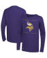 Фото #1 товара Men's Purple Minnesota Vikings Side Drill Long Sleeve T-shirt