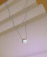 Macy's lab-Grown Opal Cushion Cut Solitaire 18" Pendant Necklace (5/8 ct. t.w.)