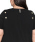 ფოტო #5 პროდუქტის Plus Size Eiffel Button T-Shirt