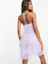 Фото #3 товара Collective the Label tiered tulle mini dress in lilac