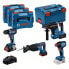 Фото #2 товара BOSCH PROFESSIONAL Kit 18V GSR + GDX + GBH + GSA + 4Ah + 2x5.5Ah Sable Saw