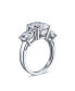 ფოტო #3 პროდუქტის 3CTW AAA CZ Round Solitaire Cut Promise Ring Cubic Zirconia Past Present Future Three Stone Engagement Ring for Women .925 Sterling Silver