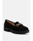 Фото #2 товара jacop micro suede metal chain link loafers