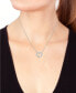 Фото #2 товара EFFY Collection eFFY® Diamond Multi-Cut Heart 18" Pendant Necklace (1/2 ct. t.w.) in 14k White Gold