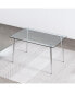 Фото #3 товара Rectangular Glass Dining Table for 4-6,51"x31"x30"